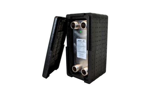 Baode BL26C Flat Plate Heat Exchanger - 50 Plate With Insulation Kit - 1.25"